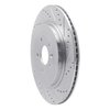 E-Line Drilled & Slotted Silver Brake Rotor, 2013-2019 Ford/Lincoln/Mercury/Mazda, Position: Rear Right - image 4