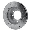 E-Line Drilled & Slotted Silver Brake Rotor, Fits Select Ford/Lincoln/Mercury/Mazda, Position: Front Left - image 1