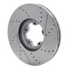 E-Line Drilled & Slotted Silver Brake Rotor, 2014-2019 Ford/Lincoln/Mercury/Mazda, Position: Front Left - image 4