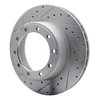 E-Line Drilled & Slotted Silver Brake Rotor, Fits Select Fits Multiple Makes/Models, Position: Front & Rear Left - image 3