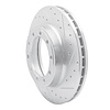 E-Line Drilled & Slotted Silver Brake Rotor, 1990-2021 Fits Multiple Makes/Models, Position: Front & Rear Right - image 1