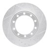 E-Line Drilled & Slotted Silver Brake Rotor, 1990-2021 Fits Multiple Makes/Models, Position: Front & Rear Right - image 3