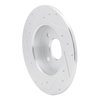 E-Line Drilled & Slotted Silver Brake Rotor, Fits Select Ford/Lincoln/Mercury/Mazda, Position: Rear Right - image 2