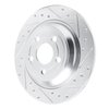 E-Line Drilled & Slotted Silver Brake Rotor, Fits Select Ford/Lincoln/Mercury/Mazda, Position: Rear Right - image 2