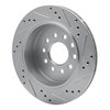 E-Line Drilled & Slotted Silver Brake Rotor, 2003-2011 Ford/Lincoln/Mercury/Mazda, Position: Rear Left - image 2