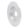 E-Line Drilled & Slotted Silver Brake Rotor, Fits Select Ford/Lincoln/Mercury/Mazda, Position: Rear Left - image 2