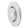 E-Line Drilled & Slotted Silver Brake Rotor, Fits Select Ford/Lincoln/Mercury/Mazda, Position: Front Left - image 3