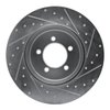 E-Line Drilled & Slotted Silver Brake Rotor, 2003-2005 Ford/Lincoln/Mercury/Mazda, Position: Rear Left - image 2