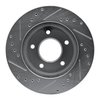 E-Line Drilled & Slotted Silver Brake Rotor, 1975-1979 Ford/Lincoln/Mercury/Mazda, Position: Rear Left - image 4