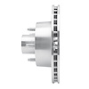 E-Line Drilled & Slotted Silver Brake Rotor, 1979-1991 Ford/Lincoln/Mercury/Mazda, Position: Front Right - image 1