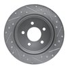 E-Line Drilled & Slotted Silver Brake Rotor, 1991-1995 Ford/Lincoln/Mercury/Mazda, Position: Rear Left - image 4