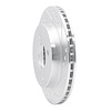 E-Line Drilled & Slotted Silver Brake Rotor, 1995-2002 Ford/Lincoln/Mercury/Mazda, Position: Rear Right - image 1