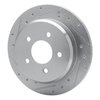E-Line Drilled & Slotted Silver Brake Rotor, 1996-2002 Ford/Lincoln/Mercury/Mazda, Position: Rear Left - image 4