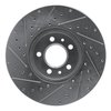 E-Line Drilled & Slotted Silver Brake Rotor, 1998-2002 Ford/Lincoln/Mercury/Mazda, Position: Front Right - image 3