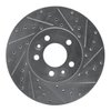 E-Line Drilled & Slotted Silver Brake Rotor, 1998-2002 Ford/Lincoln/Mercury/Mazda, Position: Front Right - image 4