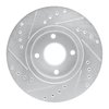 E-Line Drilled & Slotted Silver Brake Rotor, 1998-2002 Ford/Lincoln/Mercury/Mazda, Position: Front Right - image 3