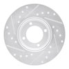 E-Line Drilled & Slotted Silver Brake Rotor, 1963-1986 Fits Multiple Makes/Models, Position: Front Right - image 2