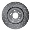 E-Line Drilled & Slotted Silver Brake Rotor, 1997-2005 Acura/Honda, Position: Rear Right - image 3