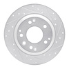 E-Line Drilled & Slotted Silver Brake Rotor, 1999-2001 Acura/Honda, Position: Rear Right - image 1