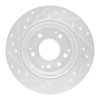 E-Line Drilled & Slotted Silver Brake Rotor, 1999-2001 Acura/Honda, Position: Rear Right - image 3