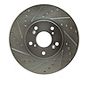 E-Line Drilled & Slotted Silver Brake Rotor, 2004-2008 Acura/Honda, Position: Front Left - image 1