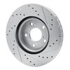 E-Line Drilled & Slotted Silver Brake Rotor, 2005-2012 Acura/Honda, Position: Front Left - image 3
