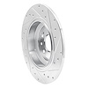 E-Line Drilled & Slotted Silver Brake Rotor, 2009-2014 Acura/Honda, Position: Rear Left - image 1