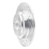E-Line Drilled & Slotted Silver Brake Rotor, 2009-2014 Acura/Honda, Position: Rear Left - image 2