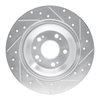 E-Line Drilled & Slotted Silver Brake Rotor, 2009-2014 Acura/Honda, Position: Rear Left - image 4