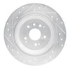 E-Line Drilled & Slotted Silver Brake Rotor, 2014-2016 Acura/Honda, Position: Rear Right - image 2