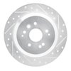 E-Line Drilled & Slotted Silver Brake Rotor, 2014-2016 Acura/Honda, Position: Rear Right - image 3
