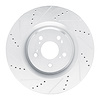 E-Line Drilled & Slotted Silver Brake Rotor, Fits Select Acura/Honda, Position: Front Left