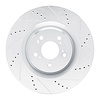 E-Line Drilled & Slotted Silver Brake Rotor, Fits Select Acura/Honda, Position: Front Right