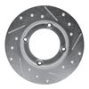 E-Line Drilled & Slotted Silver Brake Rotor, 1973-1979 Acura/Honda, Position: Front Left - image 3