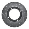 E-Line Drilled & Slotted Silver Brake Rotor, 1973-1979 Acura/Honda, Position: Front Left - image 4