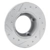 E-Line Drilled & Slotted Silver Brake Rotor, 1973-1979 Acura/Honda, Position: Front Right - image 4