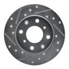 E-Line Drilled & Slotted Silver Brake Rotor, 1979-1983 Acura/Honda, Position: Front Left - image 2