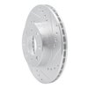 E-Line Drilled & Slotted Silver Brake Rotor, 1984-1990 Acura/Honda, Position: Front Right - image 4