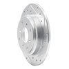 E-Line Drilled & Slotted Silver Brake Rotor, 1986-1996 Acura/Honda, Position: Rear Right - image 2