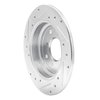 E-Line Drilled & Slotted Silver Brake Rotor, 1986-1996 Acura/Honda, Position: Rear Right - image 3