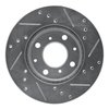 E-Line Drilled & Slotted Silver Brake Rotor, 1990-2000 Acura/Honda, Position: Front Left - image 2