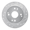 E-Line Drilled & Slotted Silver Brake Rotor, 1992-1997 Acura/Honda, Position: Rear Right - image 1