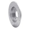 E-Line Drilled & Slotted Silver Brake Rotor, 1997-2015 Acura/Honda, Position: Rear Right - image 2