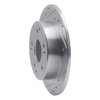 E-Line Drilled & Slotted Silver Brake Rotor, 1997-2006 Acura/Honda, Position: Rear Left - image 4