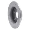 E-Line Drilled & Slotted Silver Brake Rotor, 1997-2006 Acura/Honda, Position: Rear Right - image 4