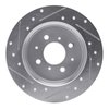E-Line Drilled & Slotted Silver Brake Rotor, 2001-2005 Acura/Honda, Position: Rear Right - image 3