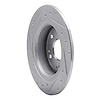 E-Line Drilled & Slotted Silver Brake Rotor, Fits Select Acura/Honda, Position: Rear Right - image 1
