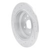 E-Line Drilled & Slotted Silver Brake Rotor, 2010-2015 Acura/Honda, Position: Rear Right - image 2