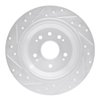 E-Line Drilled & Slotted Silver Brake Rotor, 2010-2015 Acura/Honda, Position: Rear Right - image 4