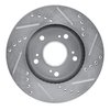 E-Line Drilled & Slotted Silver Brake Rotor, 2012-2015 Acura/Honda, Position: Front Left - image 4